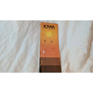 Vintage Iowa 1977 State Transportation Map